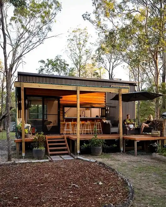 6. Raised Timber Deck and Covered Porch Among the Gum Trees